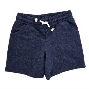 Girls Navy Blue Knit Shorts Medium